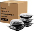 Karat Premium PP Hinged Container, Take Out Food Containers - Case (10.25"x9", 3 compartments)