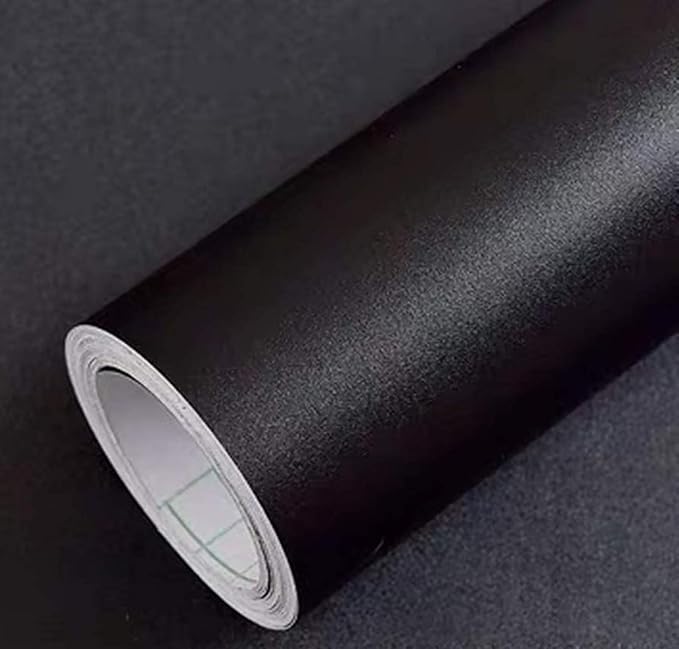 Yancorp Matte Black Contact Paper Solid Wallpaper Plain Vinyl Film by YancorpHomeDecor