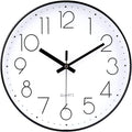 8 Inch Small Black Wall Clocks Silent Non Ticking Battery Operated by HorizentWallClock