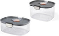 Progressive ProKeeper International Airtight Food Storage Container with Terracotta Disk for Freshness, Stackable & Dishwasher Safe, Ideal for Cookies, Baked Goods, & More, 3 & 5 Quart Set
