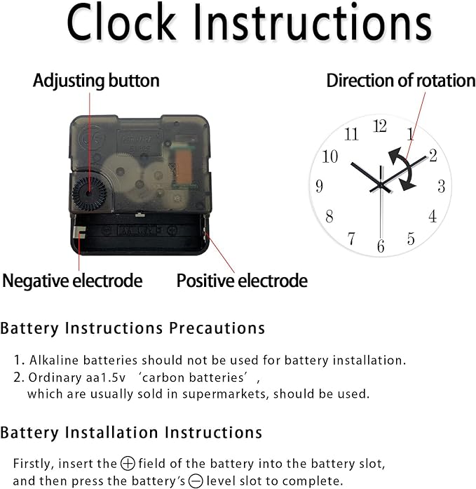 XNM Large Wall Clock for Girls Room 16 Inch Purple Clock Battery Operated Glass - Image 8
