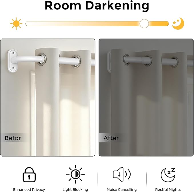2 Pack Curtain Rods 36-120 Inch, Living Room, Sliding Door - Image 3