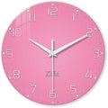 XNM Minimalist Bedroom Clock for Teen Girls Pink Analog Clock Battery Operated by XNMwallclock