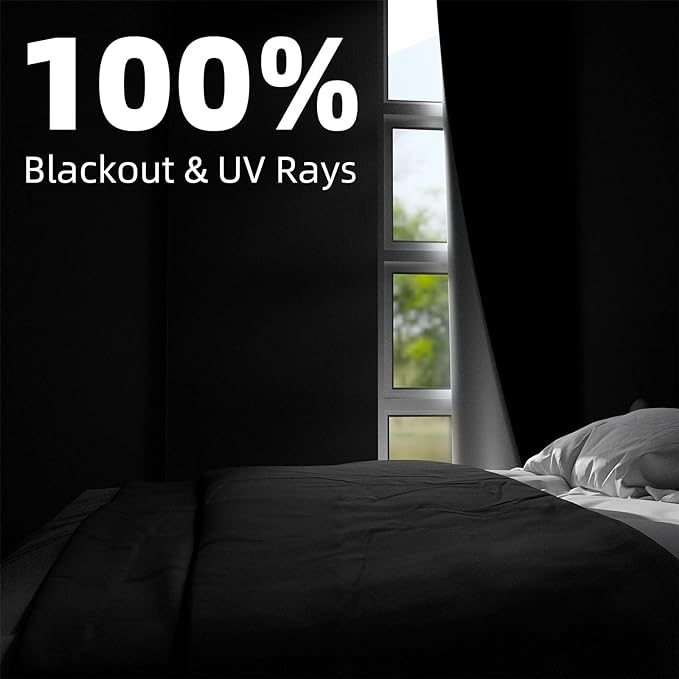 NIGHTON Portable Blackout Curtains 40"×59", Strong Hook and Loop Tape Strips - Image 2