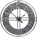 30 inch Large Wall Clock Decorative Solid Metal Retro Decor by YIDIE