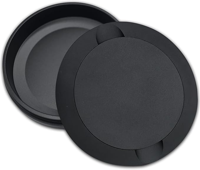 Matte Black Metal Zyn Pouch Container – Dual Compartment Storage Tin with Secure Lid