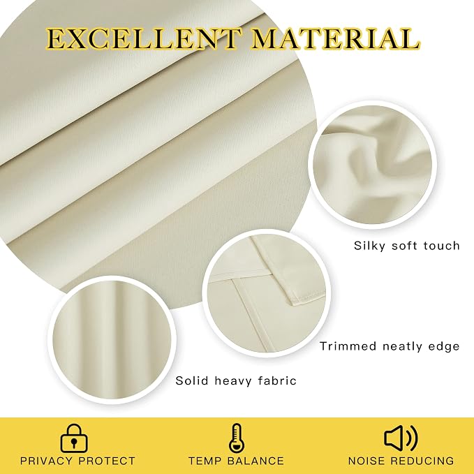 NICETOWN 66 Inch Long Blackout Curtains - Image 2
