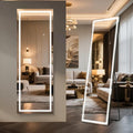 Kosmonia 71x28 Frameless Full Length Mirror, Dimmable 3 Color LED Light by Kosmonia