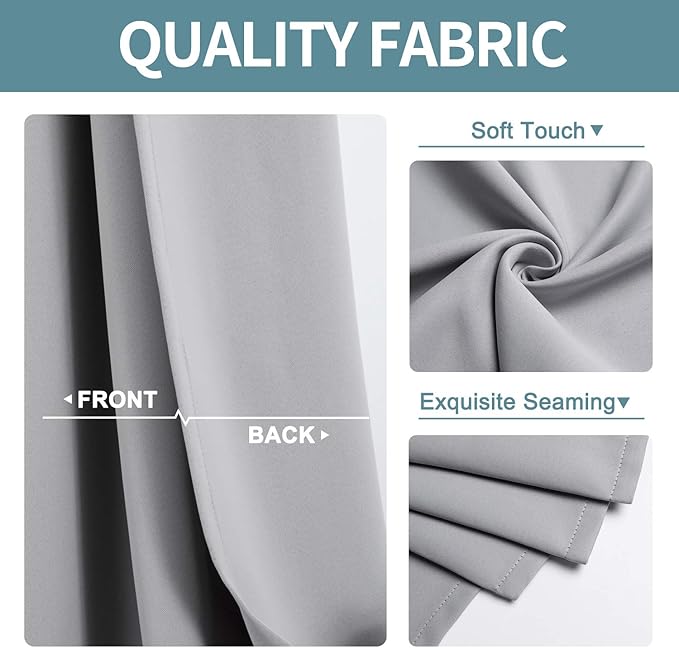 ChrisDowa Blackout Curtains 36 Inches Long - Image 3