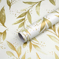 Livebor Leaf Peel and Stick Wallpaper Olive Leaf Contact Paper17.7in x 118.1in by LiveborDirectWallpaper