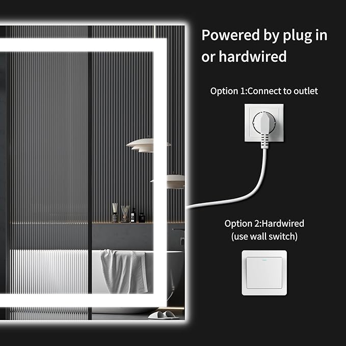 LED Bathroom Mirrors 28"x32" Bathroom Mirror - Image 7