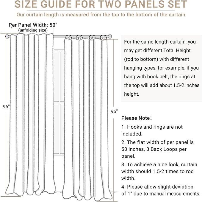 100% Blackout Shield Dark Brown Linen Blackout Curtains - Image 7