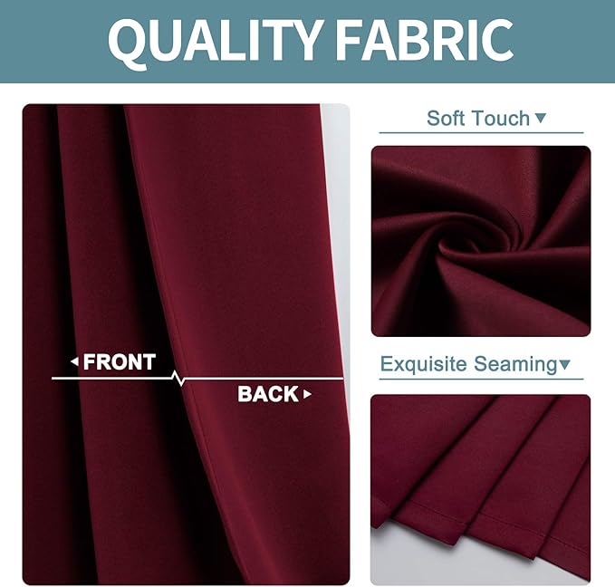 ChrisDowa Blackout Curtains 36 Inches Long - Image 3