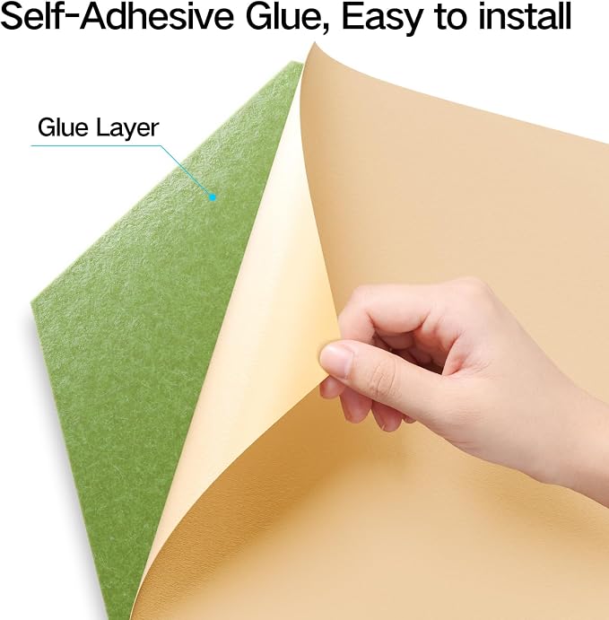 22 Pack Self-adhesive Acoustic Panels 12" X 10" X 0.4" - Image 2