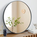 NEWBULIG Round Bathroom Mirror for Over Sink, 28 Inch Wall Mount Vanity Circle by NEWBULIG