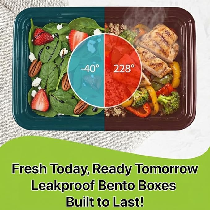 Meal Prep Containers [50 Set] x [16 oz] with Lids, 1 compartment, Stackable, Reusable, Leakproof, Food Safe, Microwave, Freezer & Dishwasher Safe for Food Prep Storage Bento (50 Set, 16 oz)