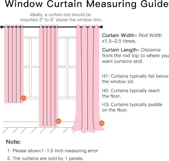 XiDi Green Curtains for Bedroom, Girls Room Blackout Curtains, Kids Room - Image 8