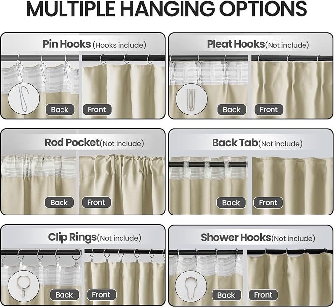 Extra Wide Blackout Curtains Room Separator - Image 2
