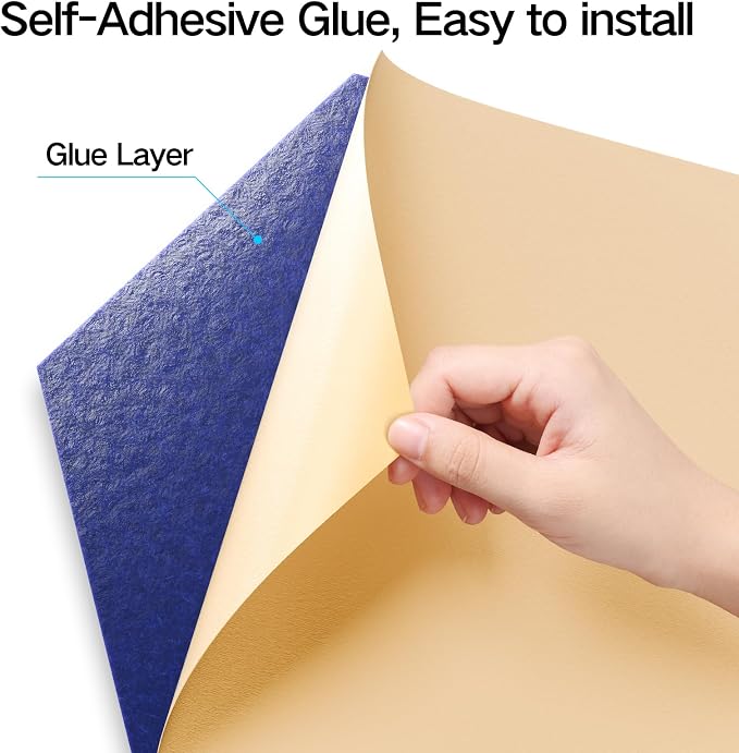 8 Pack Self-adhesive Acoustic Panels 12" X 10" X 0.4" - Image 2