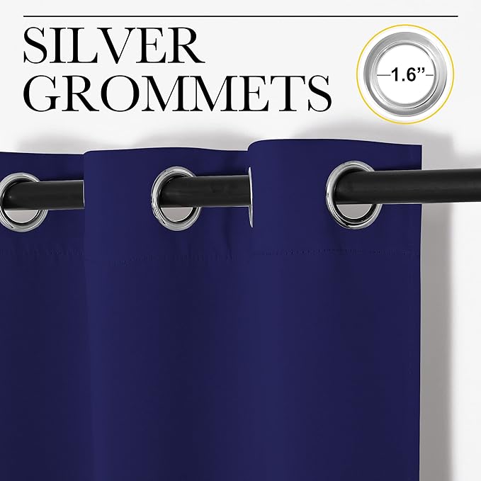 NICETOWN Window Treatment Energy Saving Thermal Insulated Solid Grommet - Image 3