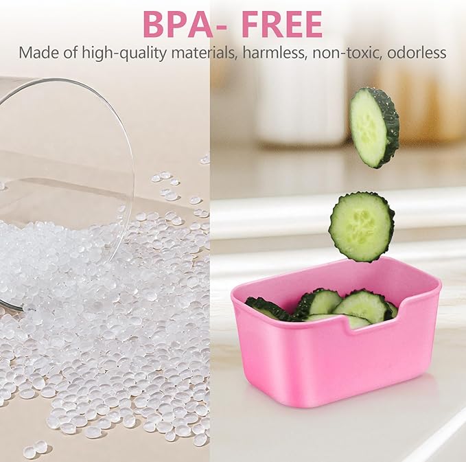 Small Snack Box Container, Divided Serving Tray with Lid, 4 Compartment Snack Box Container for Candy, Fruits, Charcuterie, Travel & Parties, BPA-Free, 2 Pack (Hand Wash Only)