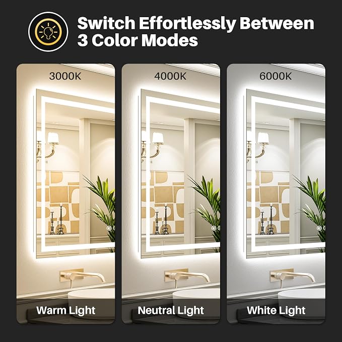 Briivue 72x32 Inch LED Bathroom Mirror - Image 5