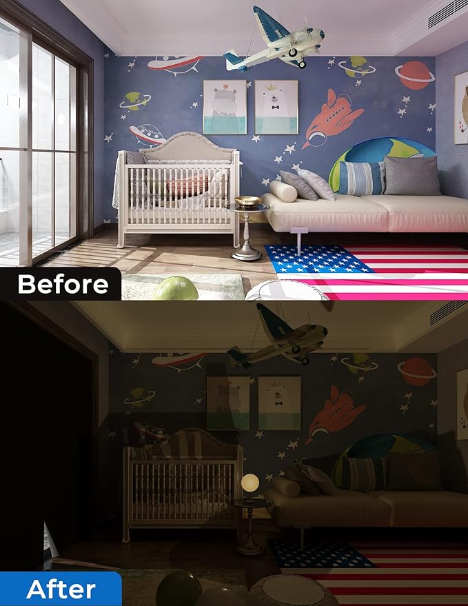 Sumobaby Blackout Curtains for Bedroom Portable 32"x63", No Drill Blackout - Image 6