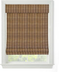 Cordless Woven Wood Roman Shades, 60W x 72H, Ashbury Camel, Sizes 20-72 Wide by FirstRateBlinds