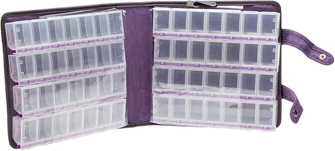 Craft Mates Bead Organizer, Locking Compartments, Clear Plastic Storage Containers for Buttons, Pins, Jewelry, Diamond Art and Craft Supplies, Large Portable Organizer for Crafters and Teachers