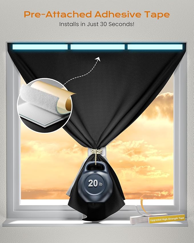 70" W x78 H Portable Blackout Curtains - Image 2