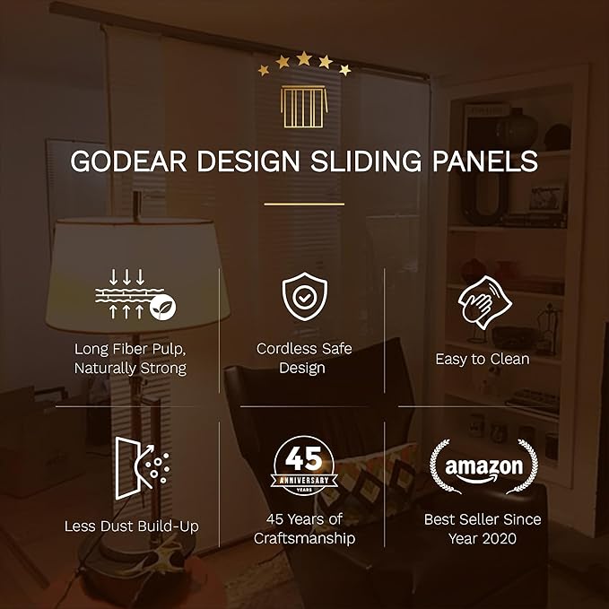 GoDear Design Adjustable Sliding Panel Track Blinds - Image 6