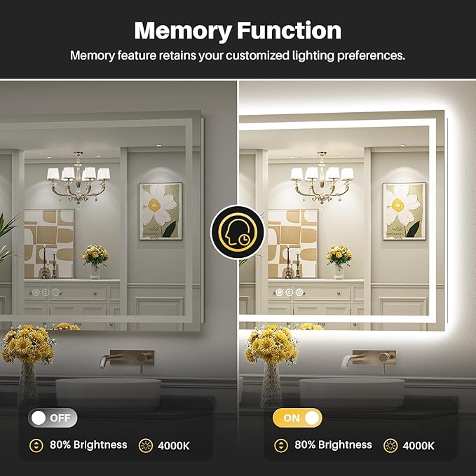 Briivue 96x36 Inch LED Bathroom Mirror - Image 6