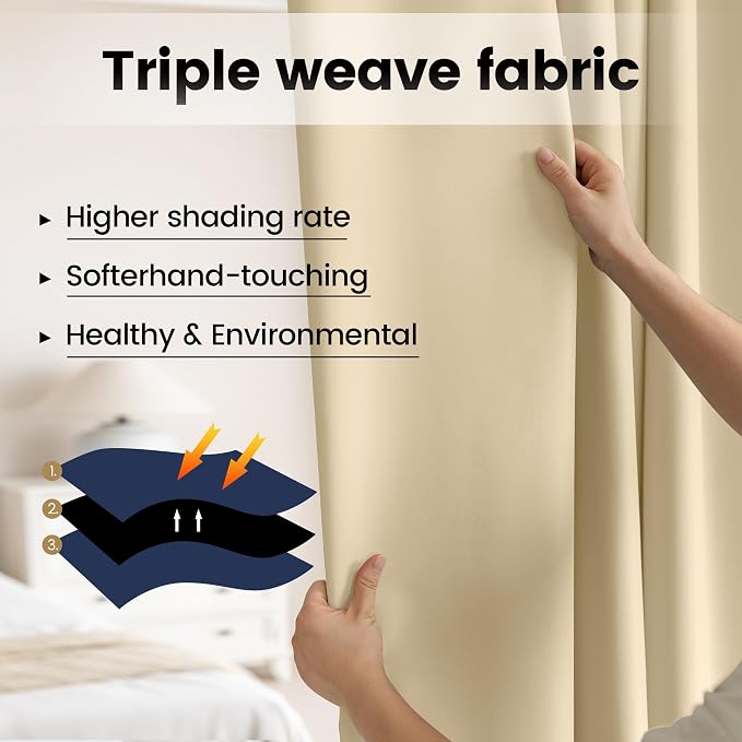 Room Divider with Blackout Ceiling Track Curtain, Extra Wide - Image 4
