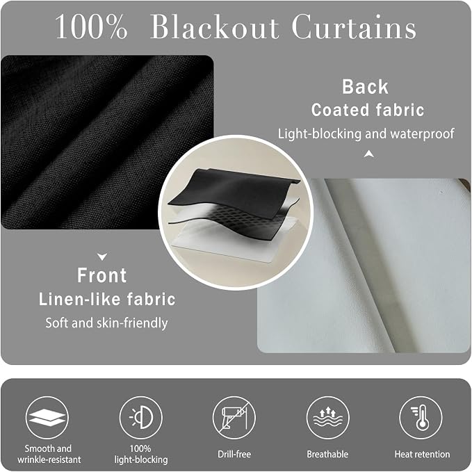 No-Sew 100% Blackout Shade - Image 4
