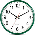 Bernhard Products Hunter Green Wall Clock Silent Non Ticking by BernhardProducts