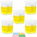 1 Gallon Square Food Storage Containers with Lids Clear Plastic Bucket 5 Pack Kitchen Storage