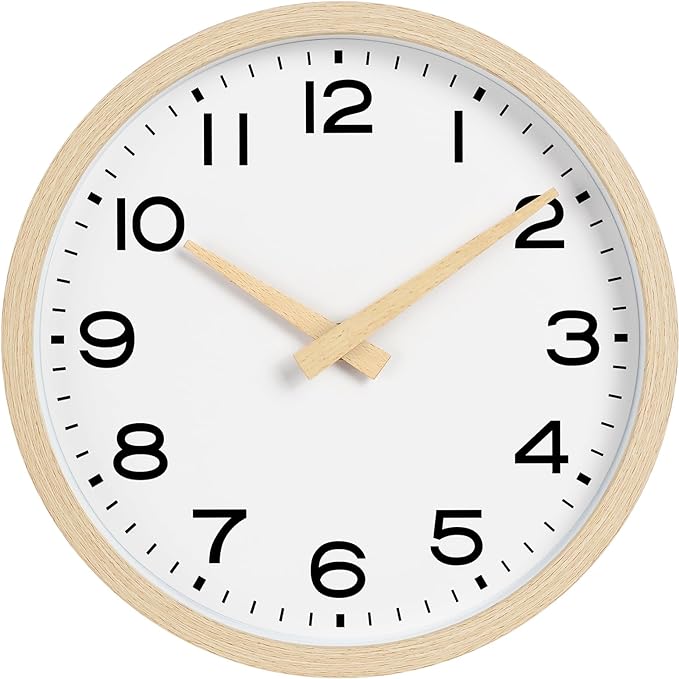 AKCISOT Wall Clock 14 Inch, Boho Large Wall Clocks Battery Operated Non Ticking - Image 2