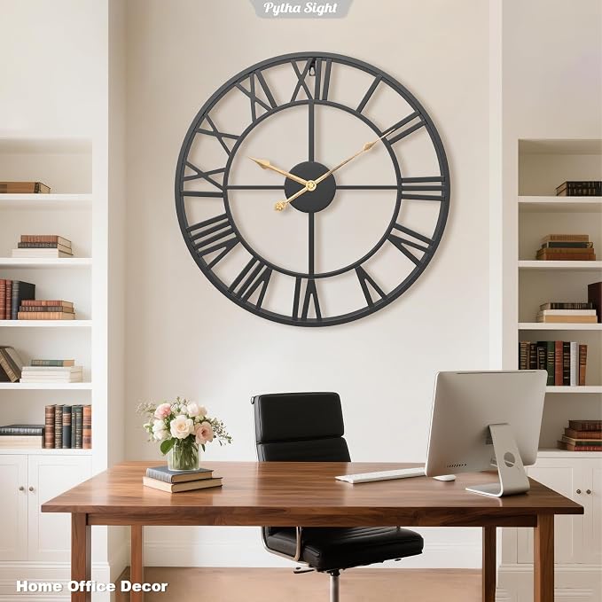 Pytha Sight Wall Clock Large for Living Room Decor, 18 Inch Decorative Silent - Image 8