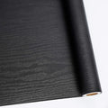 Abyssaly Black Wood Peel and Stick Paper 35.6 in X 118 in Decorative by Abyssaly
