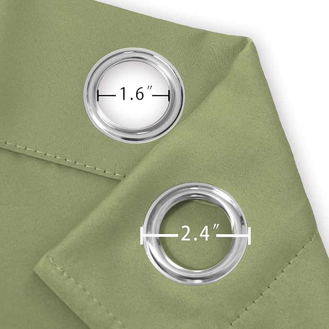 LEMOMO Sage Green Thermal Blackout Curtains/38 x 63 Inch/Set of 2 Panels Room - Image 5