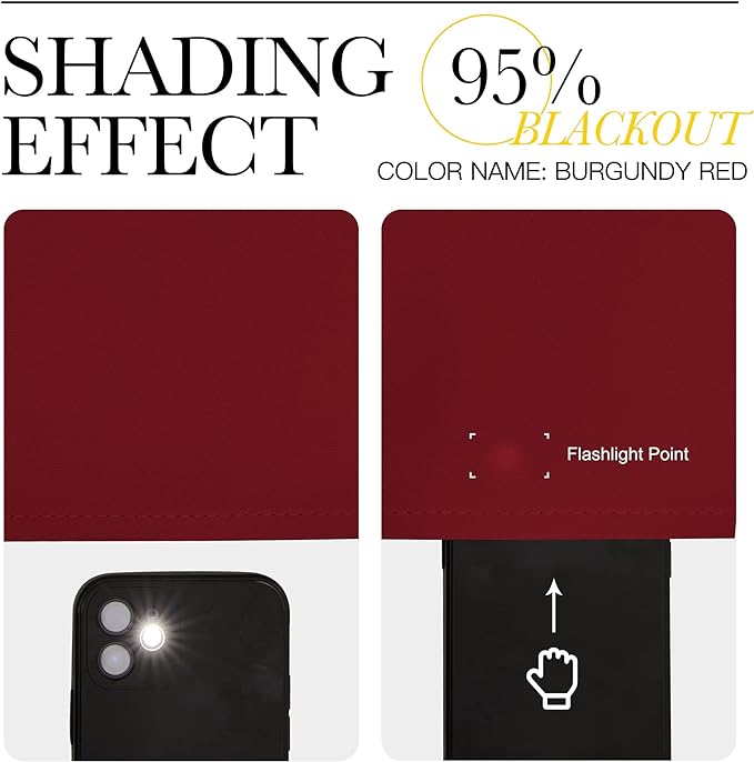 NICETOWN Christmas Burgundy Curtains Blackout Drape Panels - Image 5