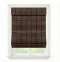 Cordless Woven Wood Roman Shades, 47W x 60H, Sarasota Cocoa, Sizes 20-72 Wide by FirstRateBlinds