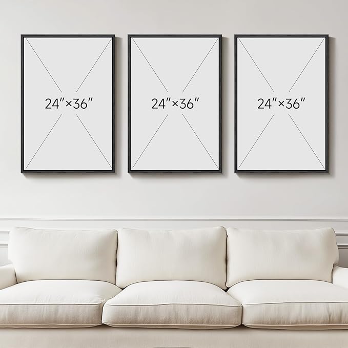 Large Framed Red Black White Abstract Wall Art - Image 3