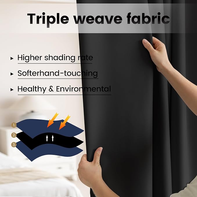 Room Divider Blackout Ceiling Track Curtains - Image 4
