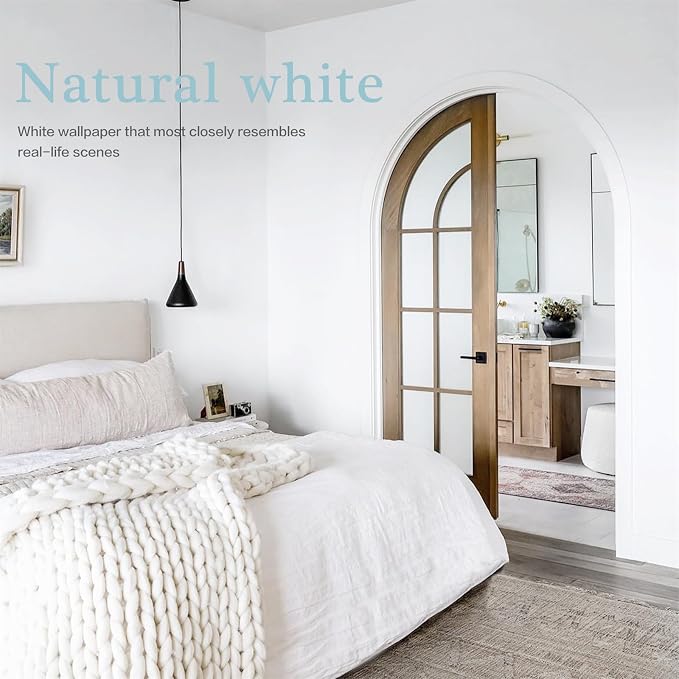 Dimoon 17.7''x78.7'' Peel and Stick Wallpaper White Contact Paper - Image 7