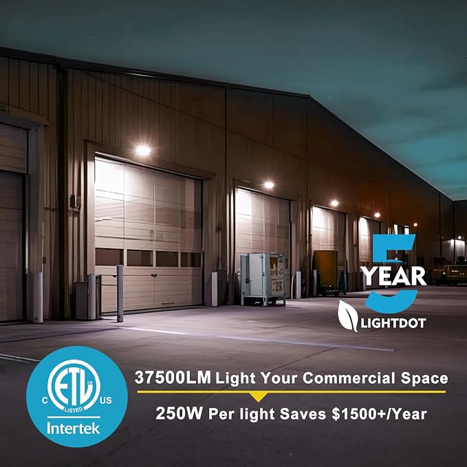 Lightdot 4Pack 250W LED Wall Pack Lights, 100-277v Dusk to Dawn - Image 3
