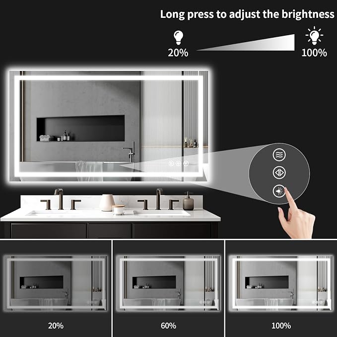 LED Bathroom Mirrors 32"x48" Bathroom Mirror - Image 3