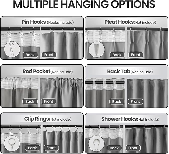 Room Divider Curtains for Ceiling Track System or Rod - Image 2