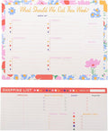 ban.do Magnetic Meal Planning and Shopping List Notepad Set, 9 x 6.8 inch Weekly Menu Planner, 9 x 3.6 inch Grocery List, Set of 2