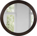 CULER Round Mirrors 30 Inch, Wood Vanity Wall Rustic Mirror by Culer